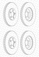 2X Ferodo 320Mm Bremsscheiben BelÜFtet Vorne Passend FüR Daimler Super Jaguar S-