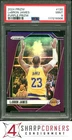 2024 PANINI PRIZM PURPLE #130 LeBRON JAMES LAKERS CHALK TOSS #/99 PSA 9