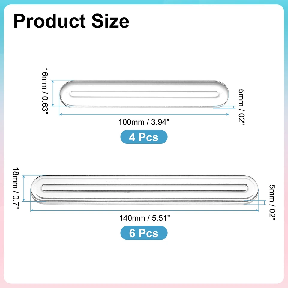 10stk Wandschutz vor Möbeln, 14cm x 18mm x 5mm / 10cm x 16mm x 5mm - Bild 2 von 4