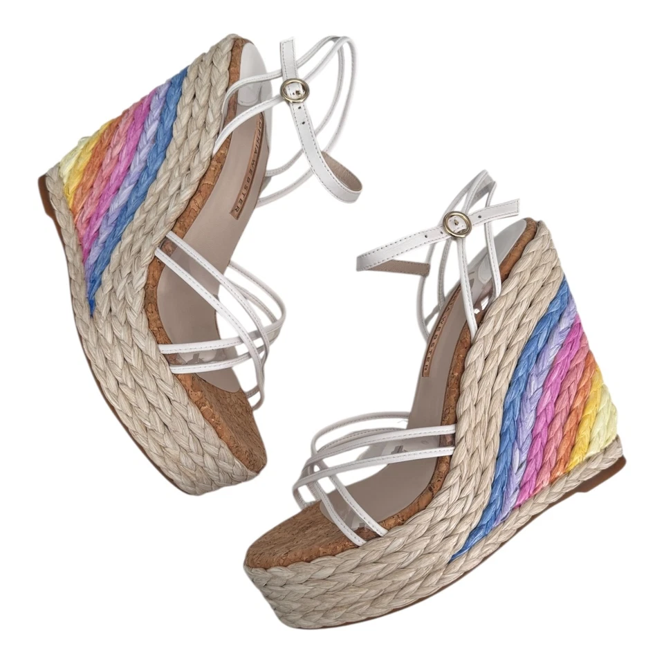 Sandalias de cuña multicolor Sophia Webster Ines para mujer US 8,5/39,5 $450 Foto 4 de 4