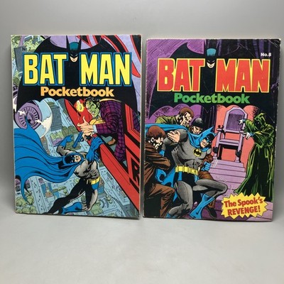 BatMan Pocketbook Number 7 & 8 Comic Book Vintage Paperback 1979 - 1980