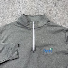 Peter Millar 1/4 Zip Pullover Men M Gray Smoke Perth Performance Long Sleeve