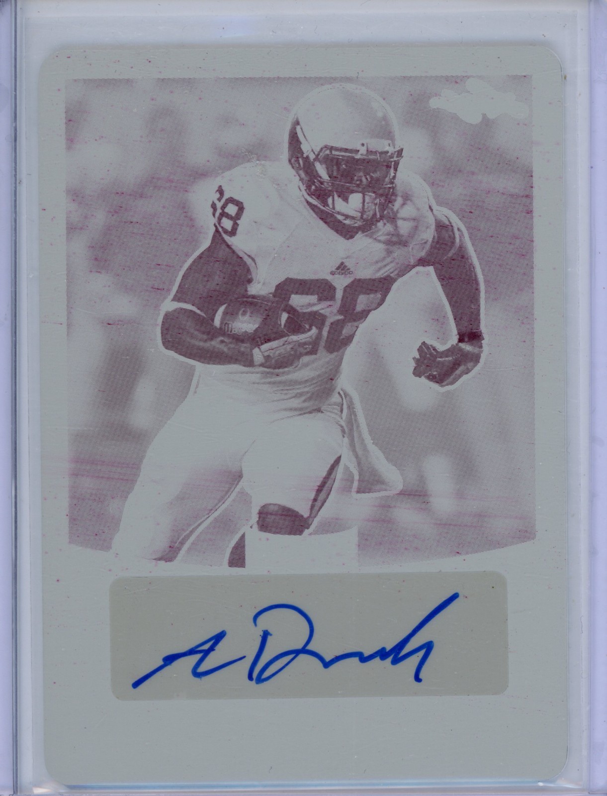 Amara Darboh Leaf Metal Draft Autographs #AD1 Magenta Print Plate