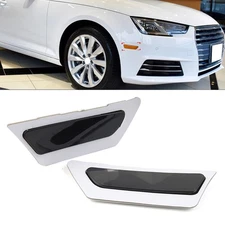 1 Pair Front Bumper Reflector Side Marker Lights For Audi A4 B9 2017-2019 Black