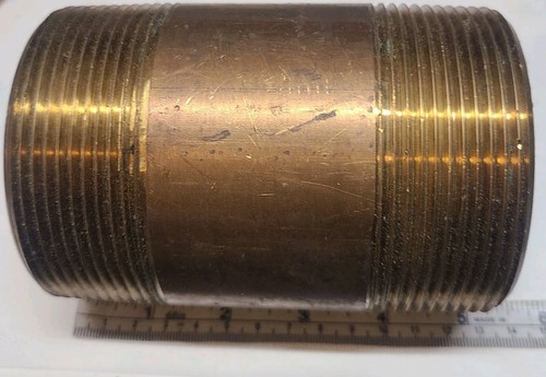 New 3" x 5" Long- Brass NPT Pipe Nipple