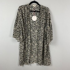 Umgee Animal Print Kimono Size M/L Open Front Bell Sleeves