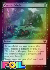 x1 Caustic Exhale TDM Tarkir Dragonstorm MTG 74 FOIL COMMON M/NM 1x