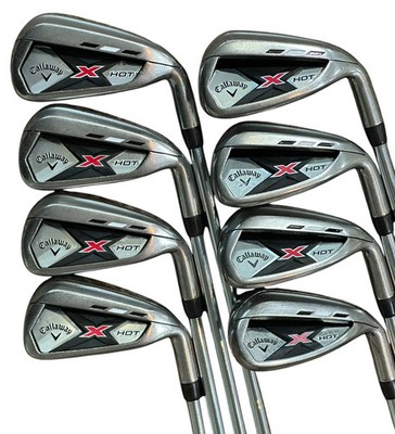 Callaway X Hot Iron Set 4-AW 1.5'' Speed Step 85 S Flex Shafts Callaway Grips