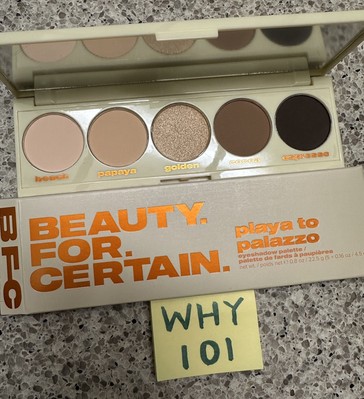 Beauty For Certain Playa to Palazzo 5-Shade Eyeshadow Palette FULL SZ $39