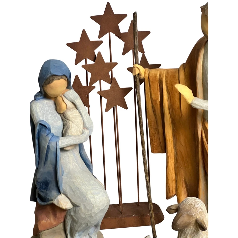 Willow Tree by Susan Lordi Rare 14-Piece Large 14.5" Tall Nativity Star Backdrop - Image 4 of 4