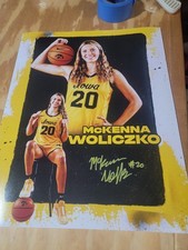 Mckenna Woliczko 16x20" PHOTO SIGNED  IOWA HAWKEYES Basketball Free SHIPPING