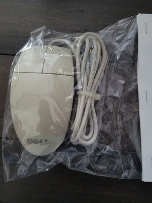 Logitech Dell Branded M-S34 Vintage PS/2 Ball Mouse   Classic Beige Retro
