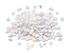 Lanyani Glass Mosaic Tiles for Art Crafts,4 Shapes Mixed Tiffany Stained Glas...
