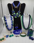 Vintage To Now Wearable Blue Green Jewelry Lot 2lbs — photo 5