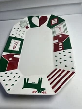 At Home International Trish Richman L 18/ 12 Christmas Serving Plater Ceramic