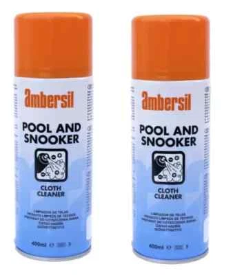 Ambersil Snooker And Pool Cloth Cleaner - Twin pack - 400ml X2 Cans - Image 1 of 2