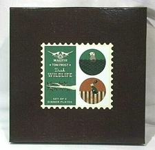 1 Set - Magpie *Tom Frost* Dusk Wildlife 1 Hare & 1 Otter Dinner Plates BNIB 