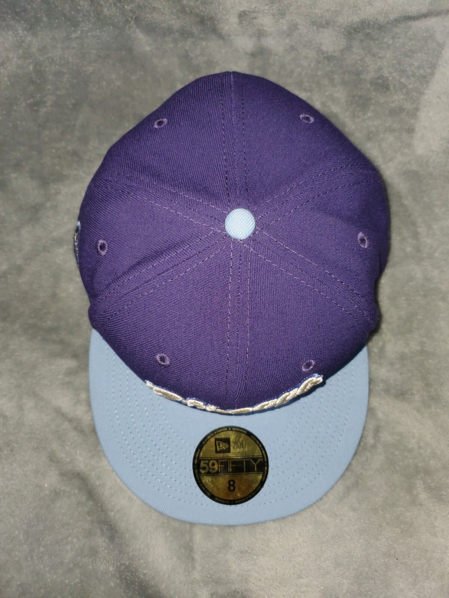 NEW ERA 59 FIFTY MLB CHICAGO WHITE SOX PURPLE BLUE SKY FITTED HAT