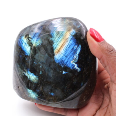 Polished Labradorite Stone 760gr 100mm from Madagascar