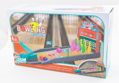 Bowlingbahn Set Tischplatte Pins Kugeln Brettspiel Familie Kinder Spaß Spielzeug Weihnachtsgeschenk