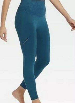 NWT, Women's Joy Lab, High-Waisted Seamless 7/8 Leggings, Blue Opal, XS