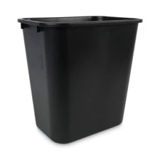 Boardwalk 3485202 Soft-Sided Wastebasket, 28 qt, Plastic, Black