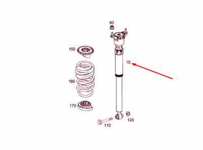Mercedes-Benz CLA Coupe C117 Rear Shock Absorber A1763201931 