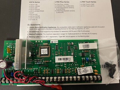 Brand New Honeywell Vista 20P V20PPCB PC Board Only, Rev: 10.25, Clip, Screw