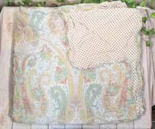 RALPH LAUREN FENTON PAISLEY REVERSIBLE KING Duvet Cover Button Cotton READ