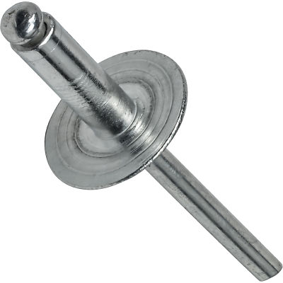 Large Flange Pop Rivets 5/32'' x 3/16'' Aluminum Dome Head (5-3) Blind Qty 1000