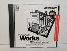 Vintage Microsoft Works  Microsoft Money Designed For Windows 95 PC CD Tested