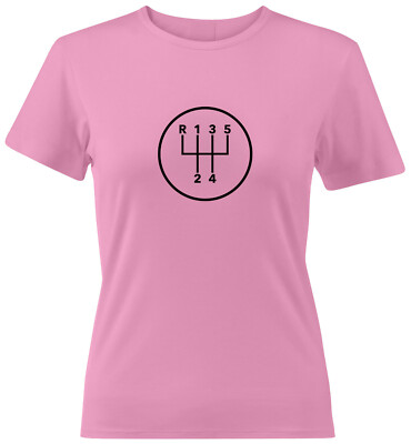 Manual Transmission Shift Pattern 5 Speed Stick Juniors Girls Women Tee T-Shirt