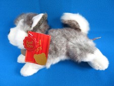 STORM SIBERIAN HUSKY ALASKAN MALAMUTE 10" LONG soft toy PUPPY DOG plush KEEL TOY