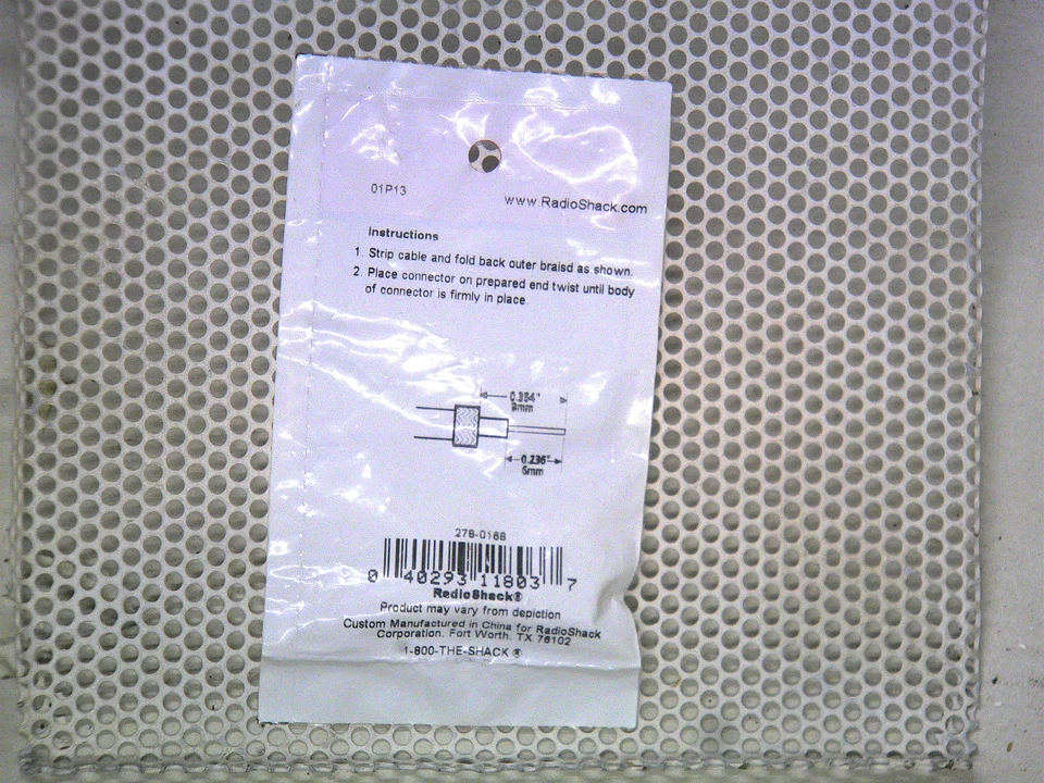 Twist-On Mini UHF Connector for RG-58 coax cable by Radio Shack 278-0168 - Image 4 of 4