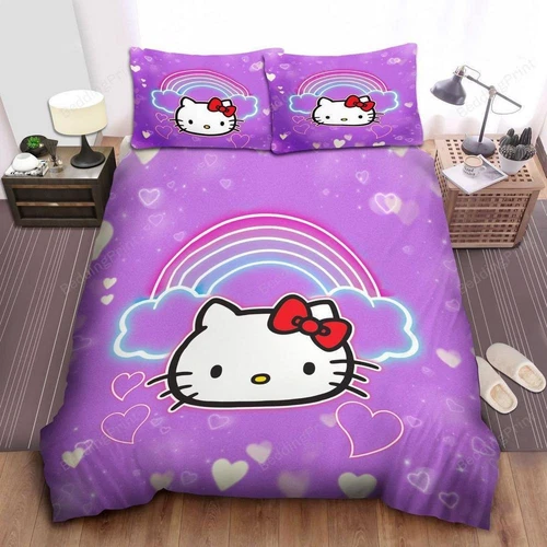 Cartoon Hello Kitty Duvet/Quilt/Doona Cover Single/Double/Queen/King Bedding Set - Bild 8 von 17