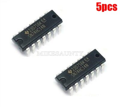 5Pcs SN74HC14N 74HC14 Hex Schmitt-Trig Inv 14-Dip New Ic on