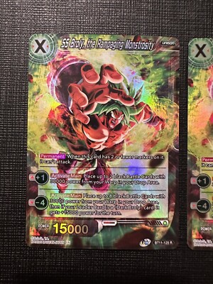 DBS Card Game SS Broly, the Rampaging Monstrosity BT11-125 R Foil