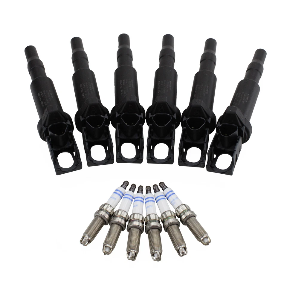 For BMW E60 535i E90 335i Set of Spark Plugs+Ignition Coils Bosch Original - Image 3 of 3