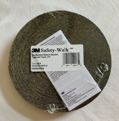 #ad 3M Black Safety Walk Slip resistant Medium Resilient Tapes And Treads 1” X 60ft $29.99