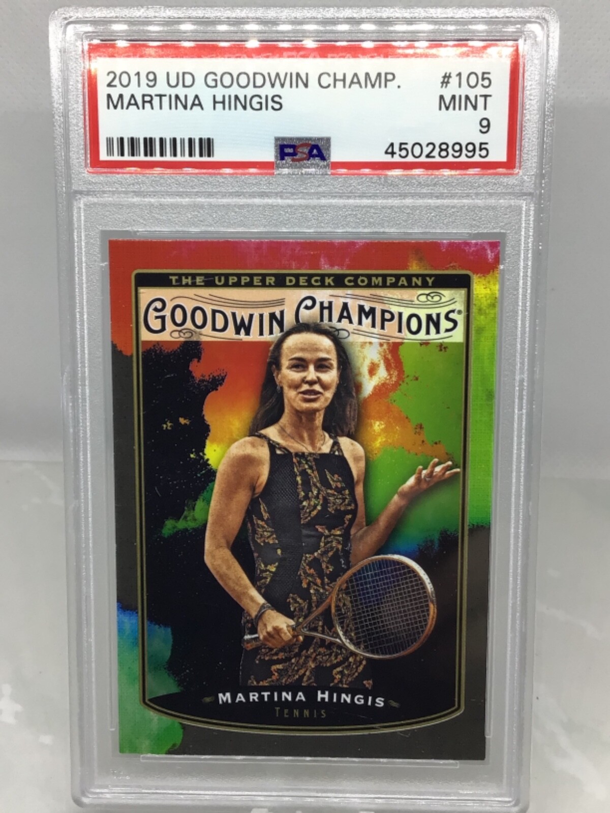 2019 UD Goodwin Champ #105 Martina Hingis PSA 9 (Top Pop, Pop 1)