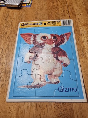 Vintage 1984 Gizmo 12 Piece Golden Frame Tray Puzzle Gremlins 