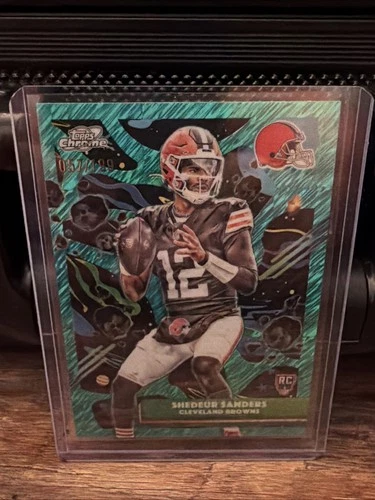 2025 Topps Chrome Cosmic- Aqua Equinox Refractor -Shedeur Sanders /199 #127