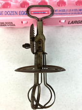 Egg Beater A&J Manual Crank Mixer Made in the USA PAT Oct 9 1923 Vintage (Video)