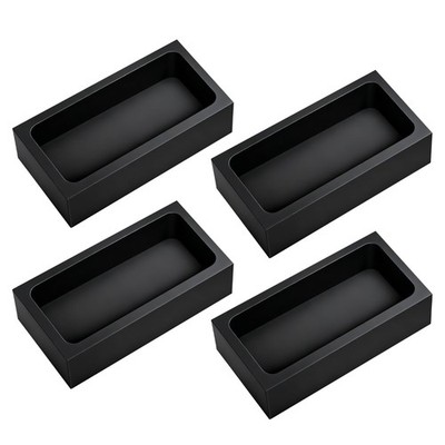 4 Pcs 1kg High-Purity Graphite Ingot Molds for Casting Gold Silver Aluminum C...
