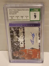 2016-17 Absolute Memorabilia Iconic Autographs #22 Grant Hill 28/60