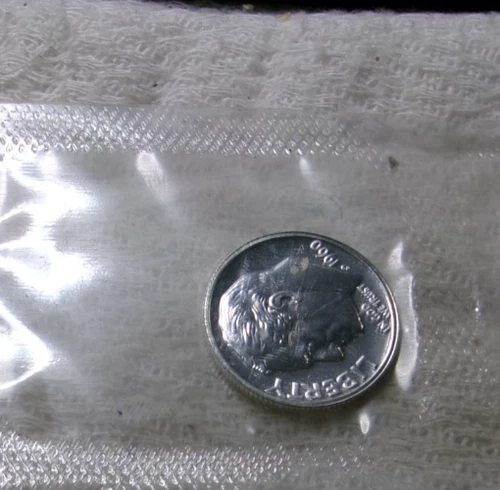 1960 P Silver Proof Roosevelt Dime 10 Cents Proof Set Cello