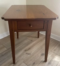Vintage Ethan Allen COUNTRY CRAFTSMAN Accent Side End TABLE, 1-Drawer, 24”Hx26”L