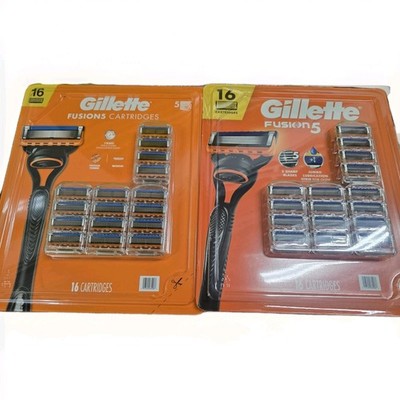 Gillette Fusion5 Mens 5 Blade Razor Refill Cartridges  16 X 2 = 32