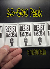 "RESIST FASCISM" 25-500Pack bulk stickers labels ice trump end abolish no kings