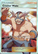 Crasher Wake (Full Art) Ultra Rare SM - Forbidden Light 129/131 NM